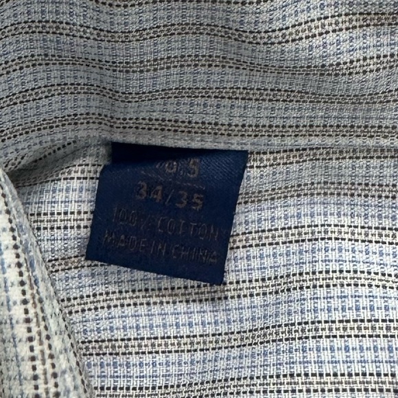 David Donahue Men’s Long Sleeve Button Up Dress Shirt Size XL | White / Brown - Picture 5 of 5